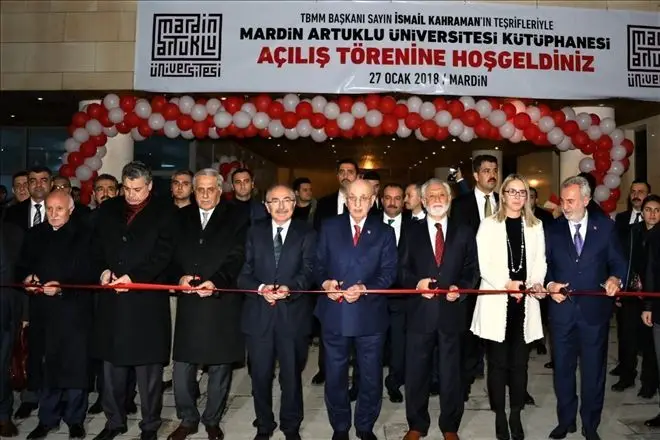 TBMM Başkanı Kahraman Mardin&acute;de K&uuml;t&uuml;phane A&ccedil;ılışı Yaptı..