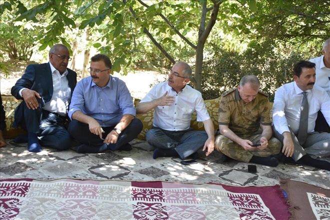 Mardin valisine yüzyıllık çınar altında huzur yemeği