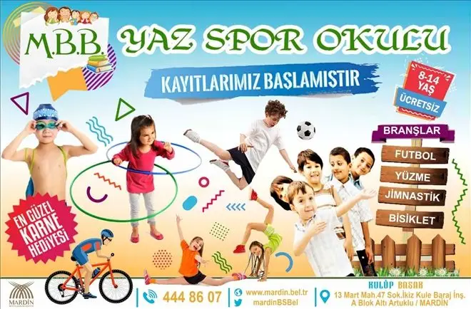 &Uuml;cretsiz Yaz Spor Okulu kayıtları başladı