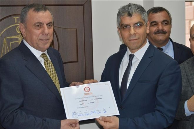 Midyat Belediye Başkanı Şahin, Mazbatasını aldı
