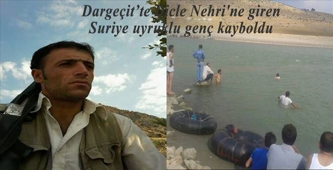 Dargeçit´te Dicle Nehri´ne giren Suriye uyruklu genç kayboldu