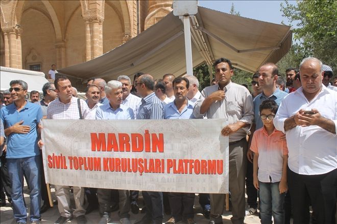 Mardin´de terör örgütü PKK´ya tepki