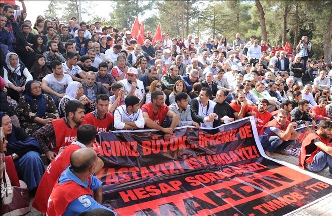 Ankara katliamı Mardin´de protesto edildi