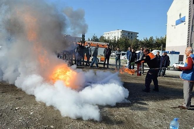 Polislere Yangın tatbikatı