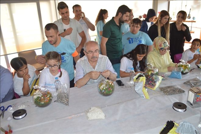 Mardin´de engelli gençler teraryum atölyesinde bir araya geldi