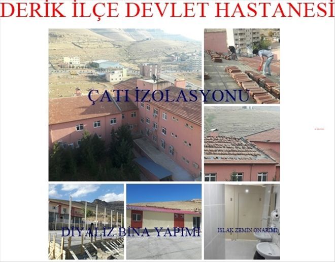 MARDİN´İN DERİK İLÇESİ DEVLET HASTANESİNDE ÇALIŞMALAR TAMAMLANDI