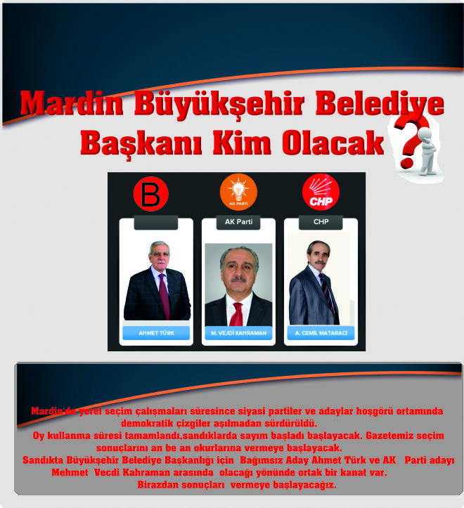 Mardin Büyükşehir Belediye Başkanı Kim Olacak?