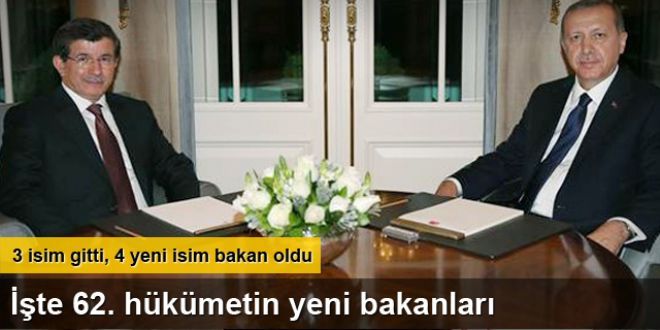 İşte Ahmet Davutoğlu'nun kabinesi
