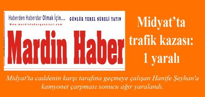 Midyat&#039;ta trafik kazası: 1 yaralı