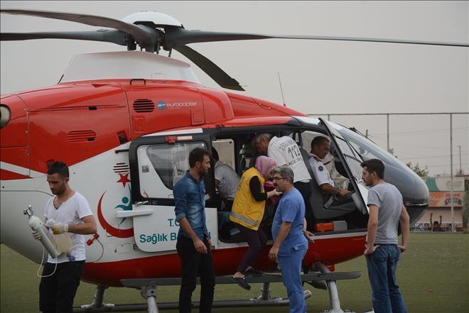 Kalp krizi geçiren hasta helikopterle taşındı