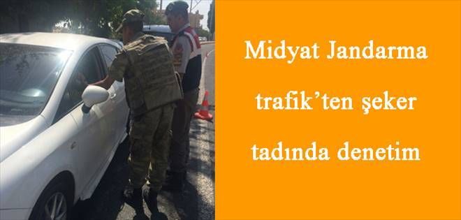 Midyat Jandarma trafik´ten şeker tadında denetim