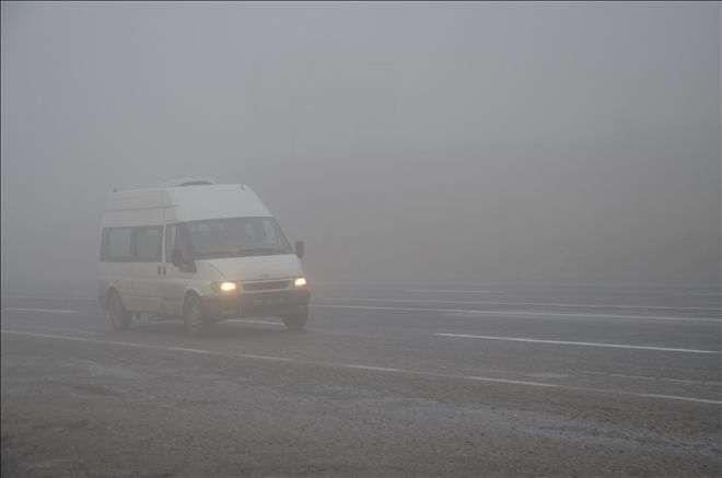 Mardin´de yoğun sis trafiği olumsuz etkiledi