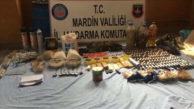 Mardin´de patlayıcı yapımında kullanılan malzemeler bulundu