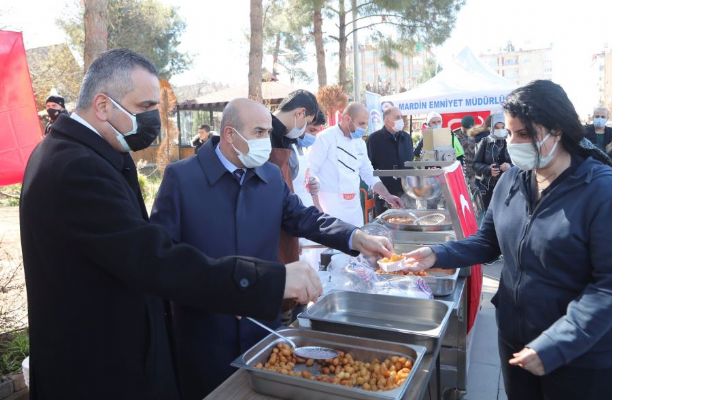 Şehit Polis Vedat Kaya için Mardin&#039;de  Lokma Dağıtıldı