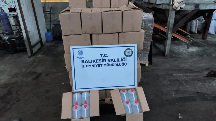   Balıkesir’de 1 ton Kaçak Alkol  ele geçirildi