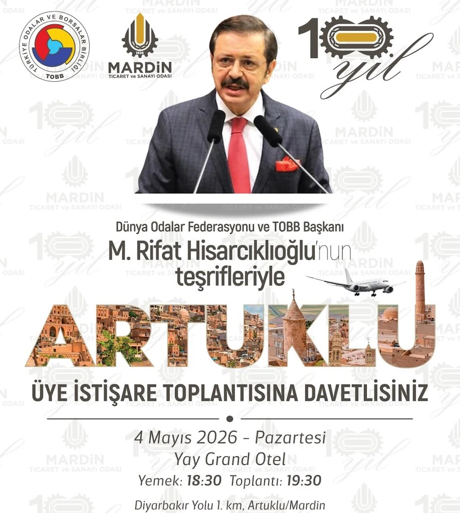 Hisarcıklıoğlu Mardin&rsquo;de &Uuml;yelerle Buluşacak