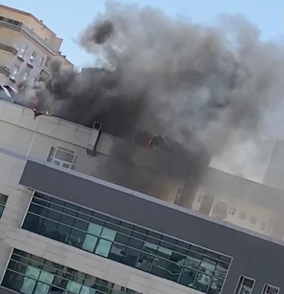 Sağlık Müdürlüğü Binasında korkutan yangın