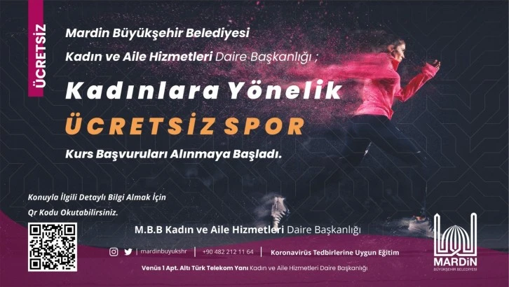 Kadınlara Yönelik Ücretsiz Spor Kurs Kayıtları Başladı