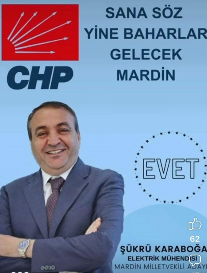 Karaboğa CHP’den Milletvekili Adayı