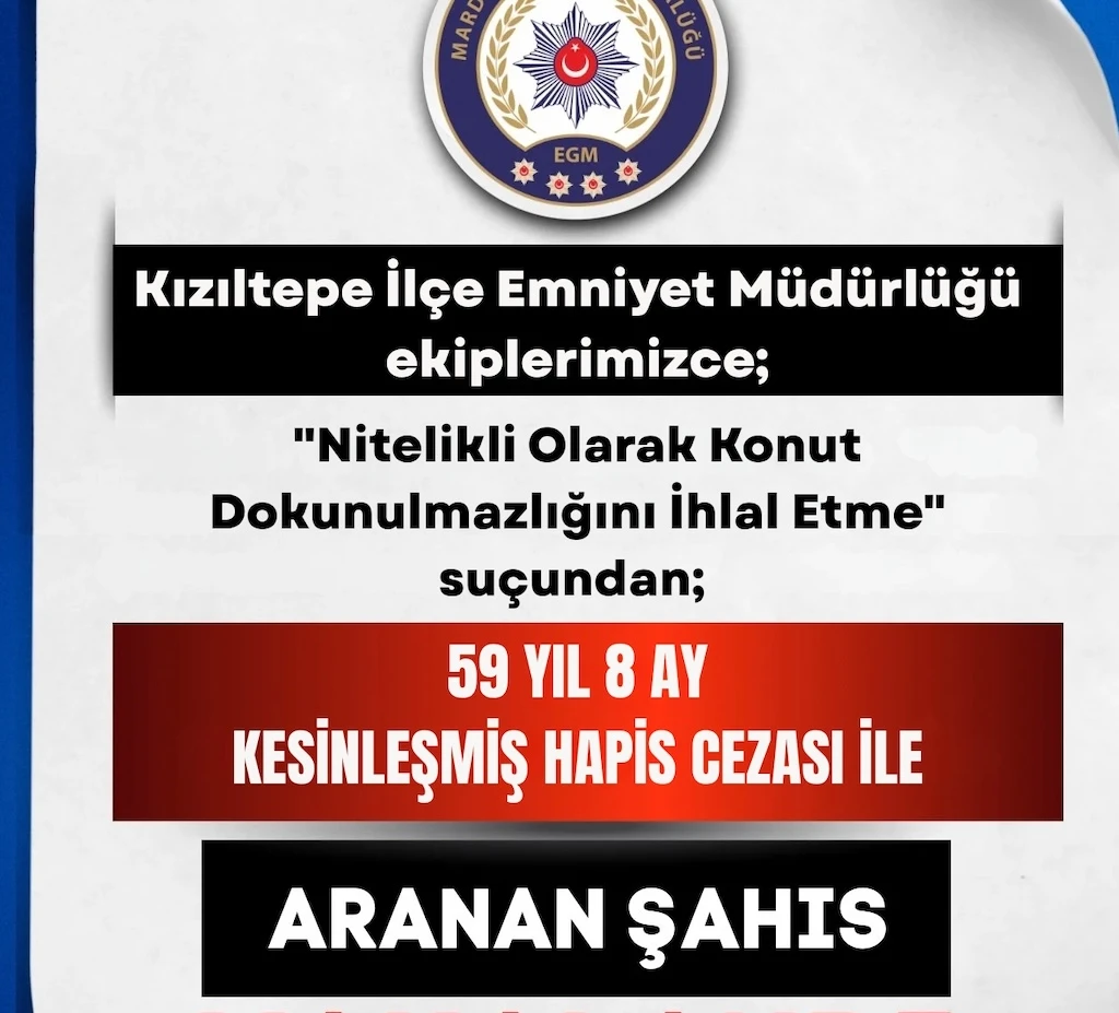 Kızıltepe’de 72 Yıllık Ceza ile Aranan İki Hükümlü Yakalandı
