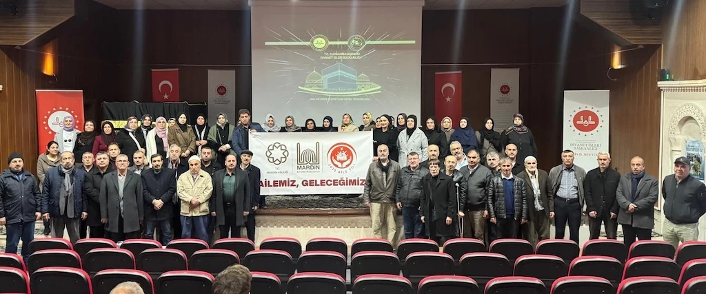 Mardin B&uuml;y&uuml;kşehir Belediyesi&rsquo;nin Umre&rsquo;ye g&ouml;ndereceği 47 &Ccedil;ifte İbadet &ouml;ncesi eğitim verildi 