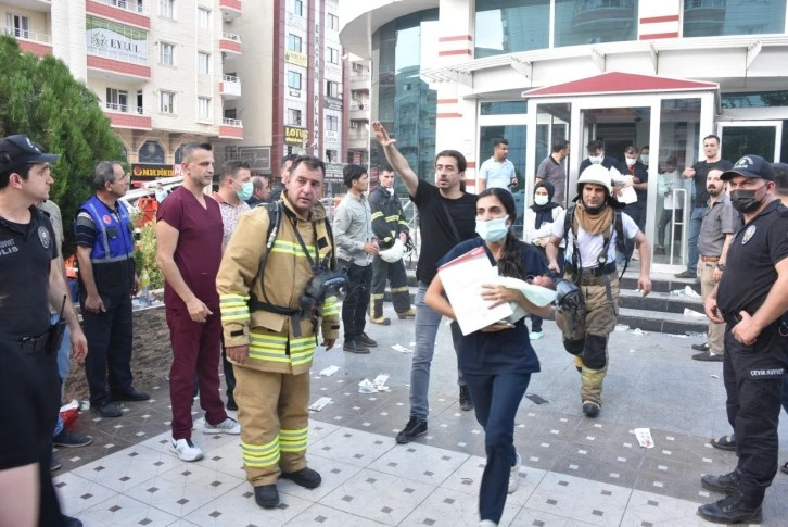 Mardin'de  Özel Bir Hastanede Yangın Çıktı, can pazarı yaşandı