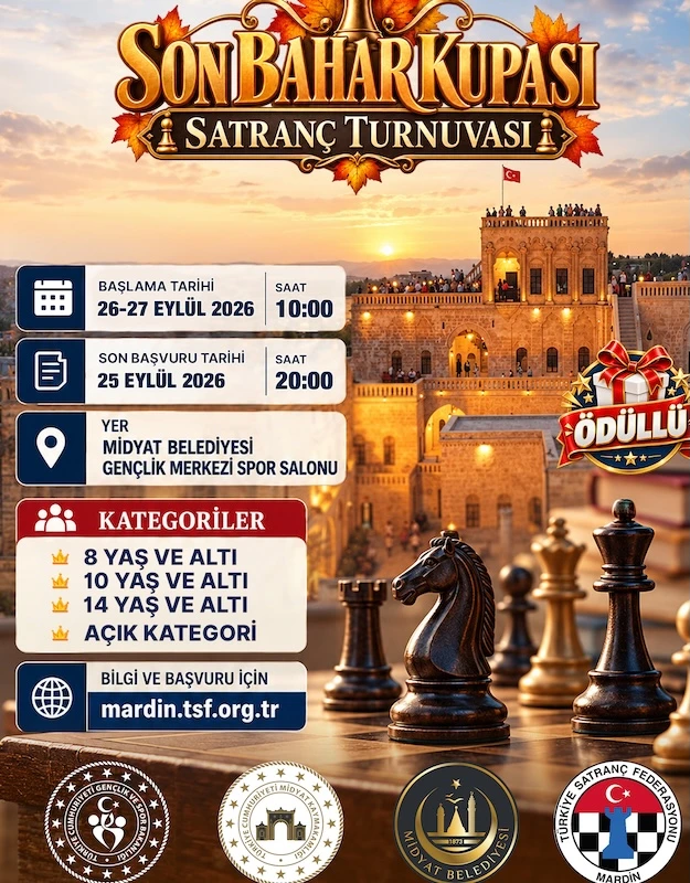 Midyat&rsquo;ta Satran&ccedil; Tutkunları Sonbahar Kupası&rsquo;nda Buluşuyor