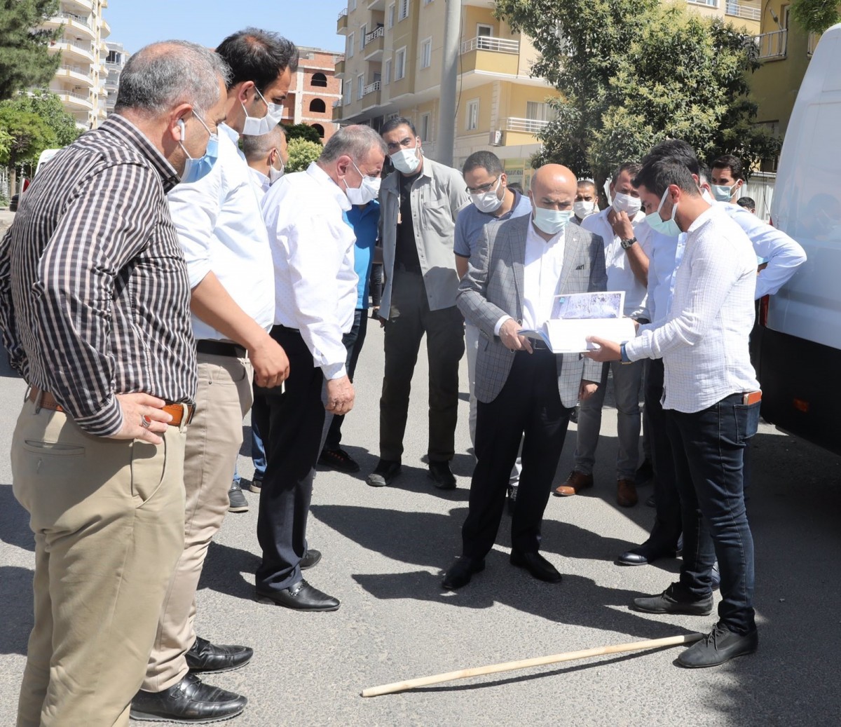 Midyat’ta yol yapım çalışmaları