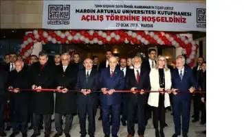 TBMM Başkanı Kahraman Mardin&acute;de K&uuml;t&uuml;phane A&ccedil;ılışı Yaptı..