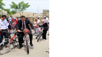 Savur&#039;da Öğrencilere 94 Adet Bisiklet Dağıtıldı