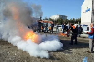 Polislere Yangın tatbikatı