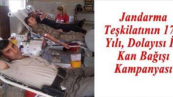 Jandarma Teşkilatının 176. Yılı, Dolayısı İle Kan Bağışı Kampanyası