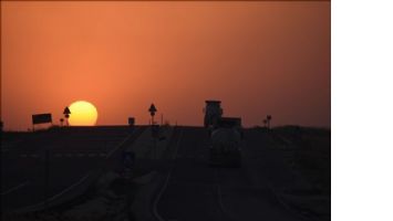 Nusaybin´de tarihi İpek yolunda gün batımı