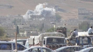 Kobani`den dumanlar yükseliyor