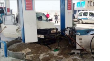 Freni boşalan araç petrol istasyonuna girdi: 6 yaralı