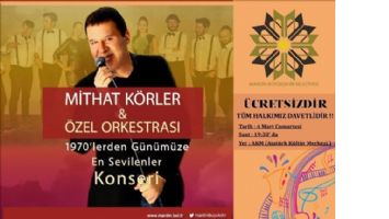 Mithat Körler Mardin´de Halka Açık Konser verecek