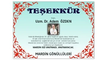 Dr. Özden'in 30.Hizmet Yılı
