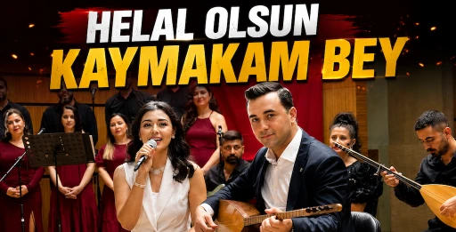 Kaymakam Saz &Ccedil;aldı, Eşi T&uuml;rk&uuml; s&ouml;yledi, Salon Ayakta Alkışladı