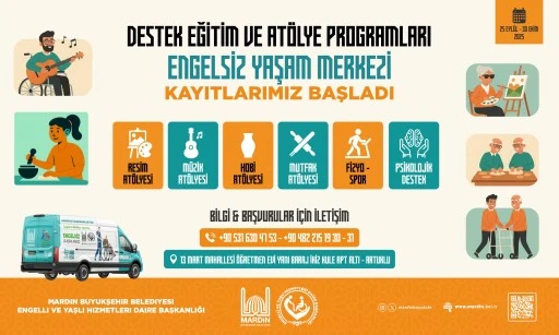 Mardin'de Engelsiz Yaşam Merkezi, Yeni D&ouml;nem Kurs Kayıtları Başladı