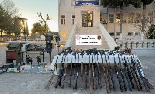 Mardin'de Jandarma&rsquo;dan Yasa Dışı Silah İmalathanesine Baskın!