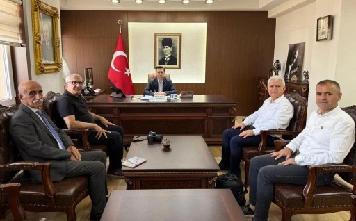 Midyat'ta  Gazetecilerden, Kaymakam Kaya’ya Hoş Geldin Ziyareti
