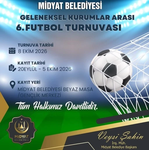 Midyat&rsquo;ta Kurumlar Arası Futbol Heyecanı Başlıyor