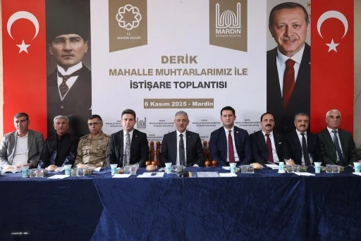 Vali Akkoyun Derik&rsquo;te Mahalle Muhtarlarıyla İstişare Toplantısı Ger&ccedil;ekleştirdi