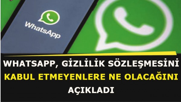 WhatsApp sözleşmesini kabul etmeyenlere uygulanacak yaptırımlar